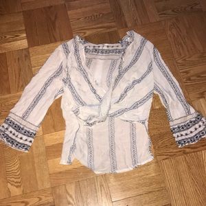 LF High low patterned blouse